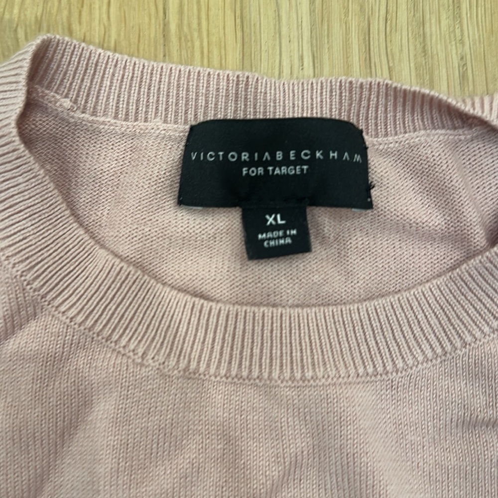 Victoria Beckham for Target girls XL Pink Sweater with Rabbit Design - Picture 2 of 4